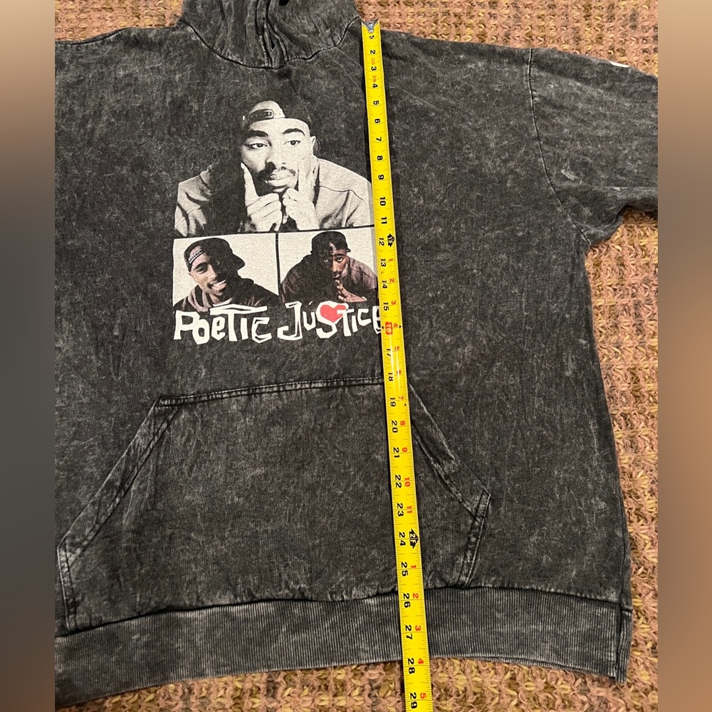 Chemistry “Poetic Justice” 2Pac sweatshirt, 90s Movie, Unisex 1X, Acid wash grey - Picture 14 of 15